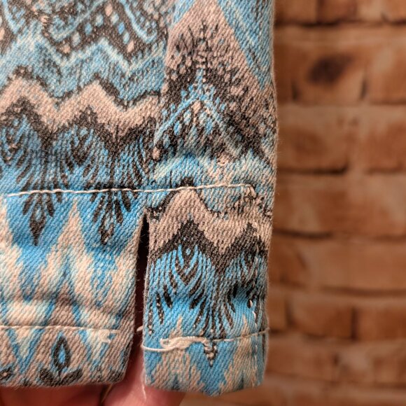 Masseys Blue/Black/White Patterned Pants Size 14 - Picture 5 of 13